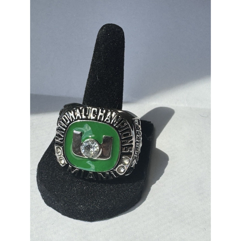 2001 Miami Hurricanes National Championship Replica Ring Size 13 NCAA Football